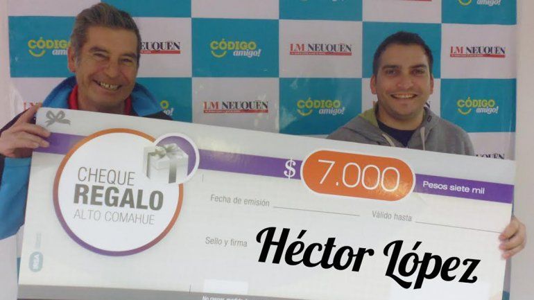 Héctor  de Confluencia ya tiene sus 7 mil pesos para gastar en el shopping