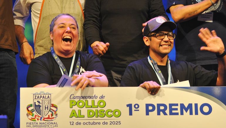 Cinthia Corradini y Ezequiel Fuentes ganaron el Campeonato de Pollo al Disco en Zapala.