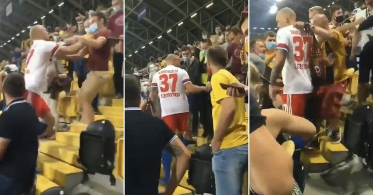 Emuló a Cantona y saltó a la tribuna para agredir a un hincha