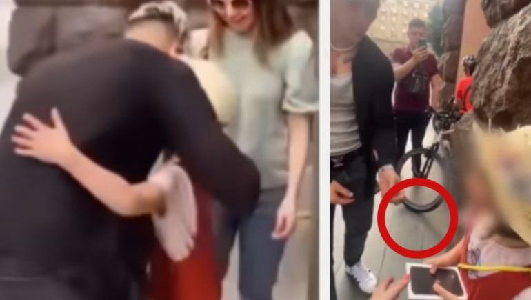 Viral: tiktoker regaló iPhone a una niña y se lo quitó al dejar de grabar.