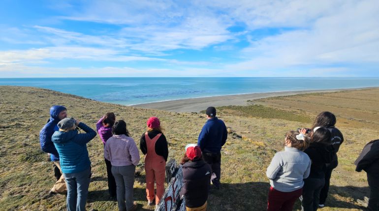 Una de las cautivantes vistas de Cabo Vírgenes, en el extremo sur de Santa Cruz. Una de las cautivantes vistas de Cabo Vírgenes, en el extremo sur de Santa Cruz.