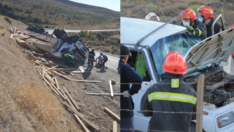 Dos heridos leves en vuelcos ocurridos en las rutas 237 y 61