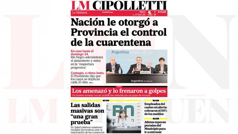 Mirá la edición impresa de LM Cipolletti