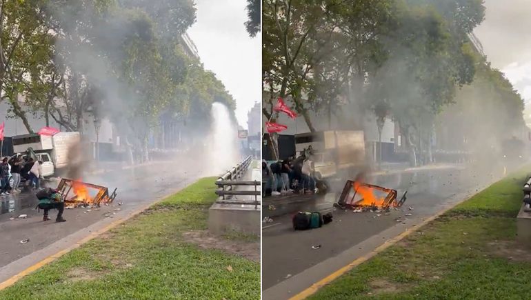 Marcha de jubilados en Congreso: impresionante disparo a un fotógrafo que está grave y lucha por su vida