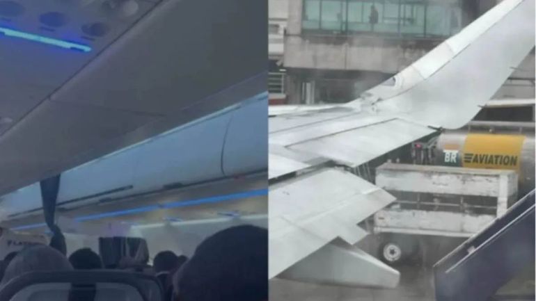 Los aviones quedaron con daños tras el accidente