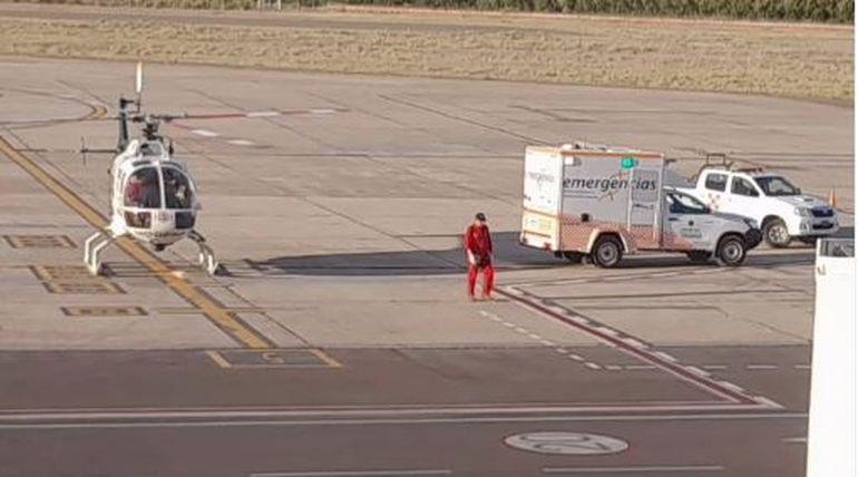 Jornada de emergencias en el Aeropuerto de Neuquén. Foto: Gentileza.  Jornada de emergencias en el Aeropuerto de Neuquén. Foto: Gentileza.