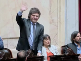 Javier Milei, tras ser proclamado oficialmente como presidente de todos los argentinos por la Asamblea Legislativa.