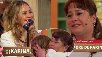 karina fue sorprendida por su mama y se quebro en vivo karina fue sorprendida por su mama y se quebro en vivo