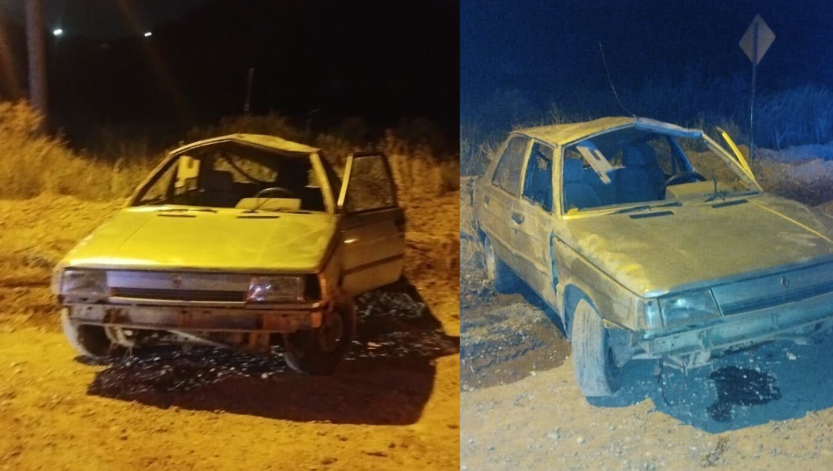 Borracho al volante sufrió un violento vuelco: tenía 1