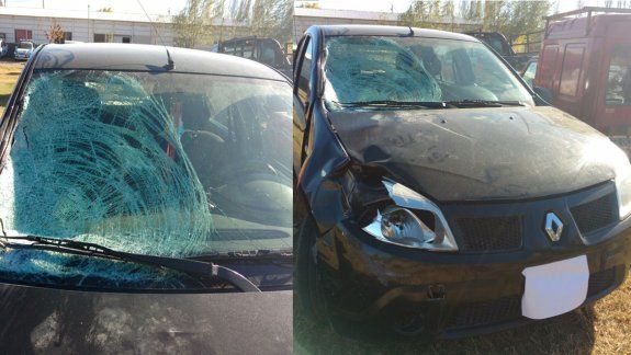 Así quedó el auto que manejaba el joven petrolero de 24 años.