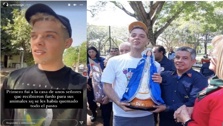 El esperado encuentro entre Maratea y los bomberos de Corrientes