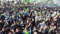 Una asamblea de la UOCRA en Vaca Muerta.
