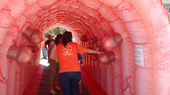 un colon gigante para generar conciencia un colon gigante para generar conciencia