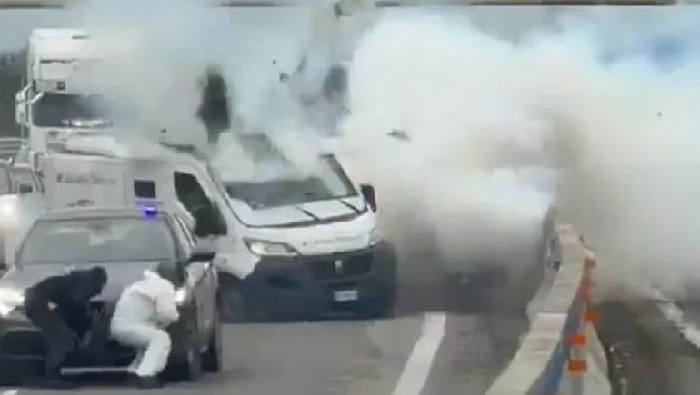 Foto del asalto comando en Italia.