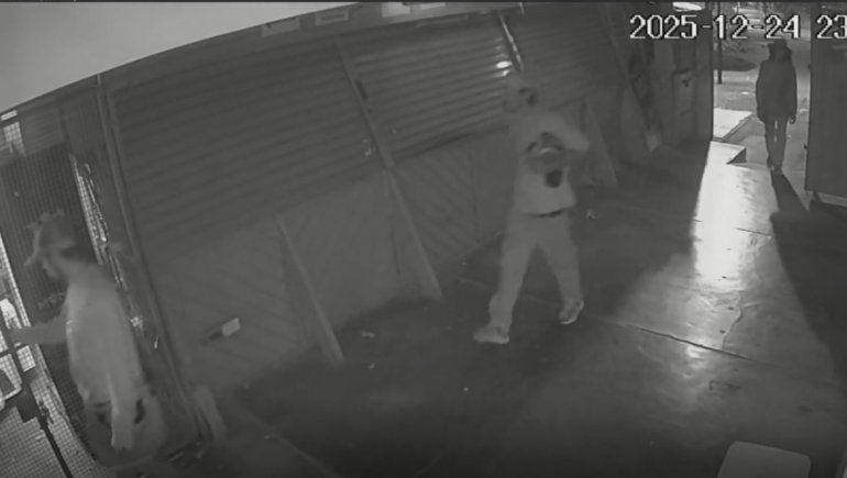 Así robaron un kiosco durante la llegada de la Navidad: el golpe quedó filmado en pleno centro de Neuquén
