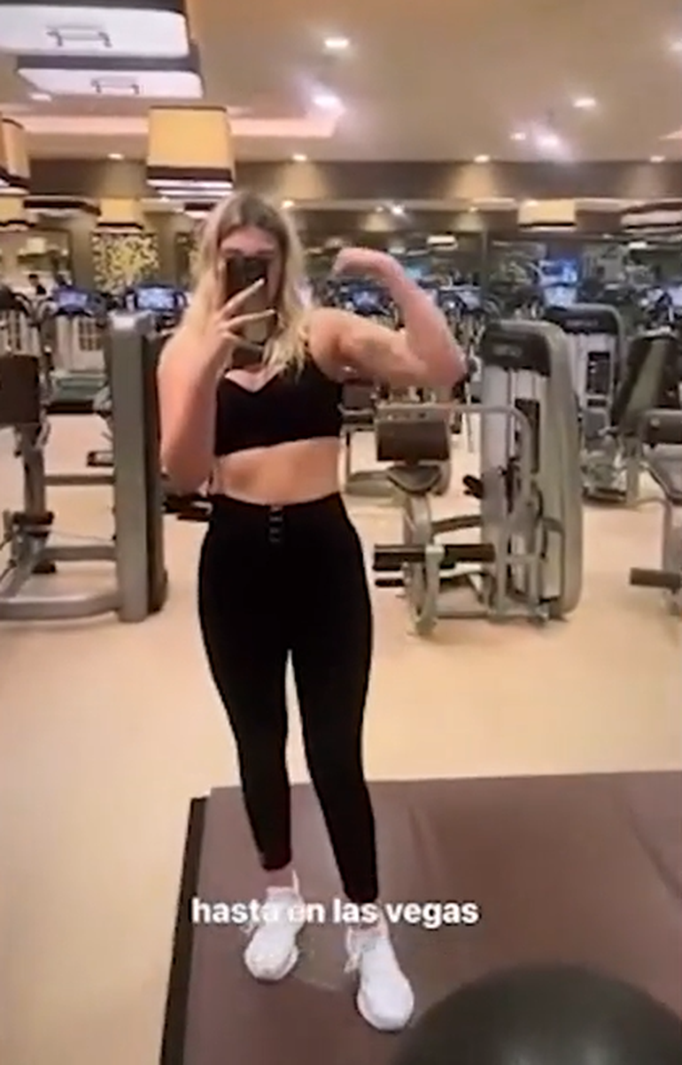 Hace unos meses la joven comenzó una rutina de entrenamiento y nunca la abandona.