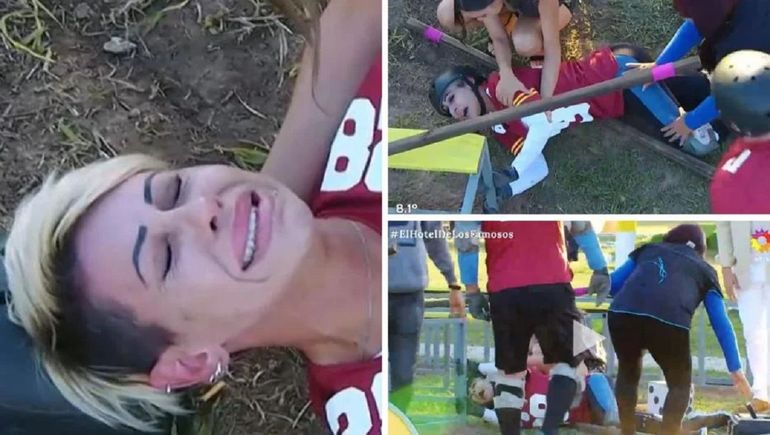 El accidente de Mónica Farro que la dejó a los gritos en El Hotel de los Famosos