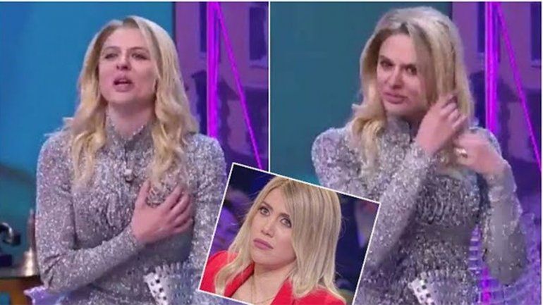 Llanto y enojo: la imitación de Wanda que hizo la Fátima Florez italiana