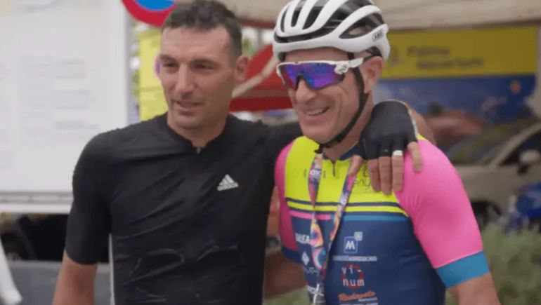 Lionel Scaloni participó de una carrera en Mallorca.