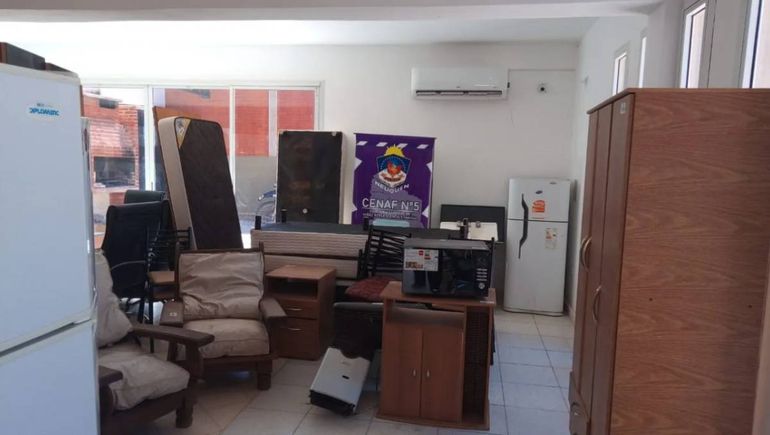 Parte de los elementos robados que secuestró la Policía en Rincón de los Sauces.