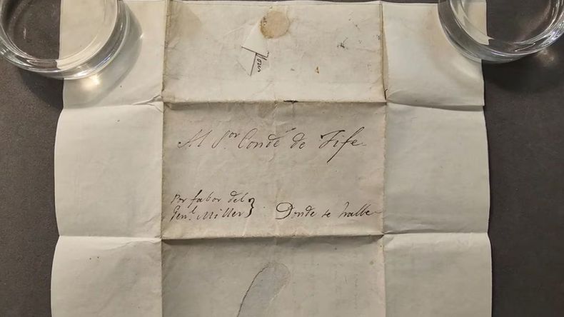 Se trata de una carta fechada el 19 de marzo de 1827, ubicada en junio de este año en los archivos de la Universidad de Aberdeen.