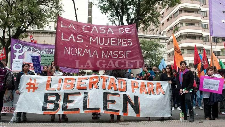 Organizaciones feministas organizaron marchas para pedir la libertar para Belén. Organizaciones feministas organizaron marchas para pedir la libertar para Belén.