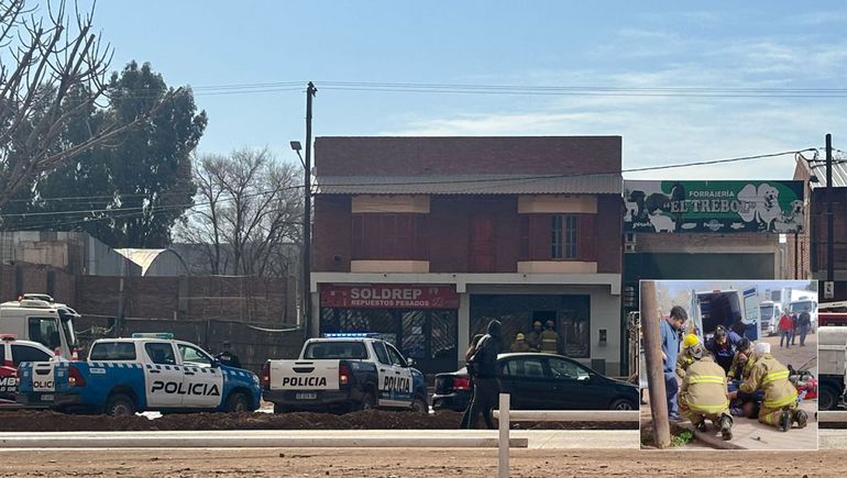 La mueblería pronta a inaugurarse se incendió y un hombre resultó herido.