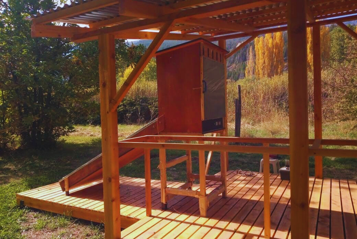 El deshidratador es híbrido solar y eléctrico. Foto INTA. El deshidratador es híbrido solar y eléctrico. Foto INTA. 