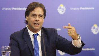 El presidente uruguayo Luis Lacalle Pou en una alocución oficial El presidente uruguayo Luis Lacalle Pou en una alocución oficial