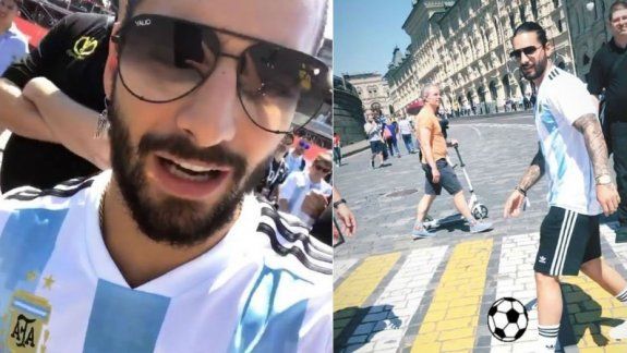 El cantante mostró su apoyo al equipo de Sampaoli en Instagram.