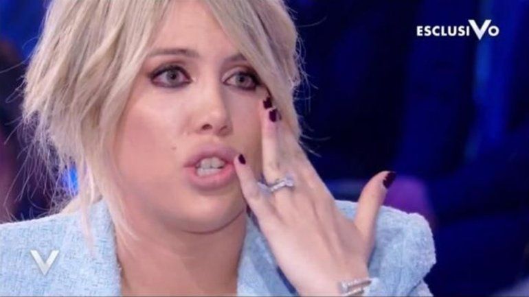 Wanda lloró en la TV italiana, por culpa de Ivana