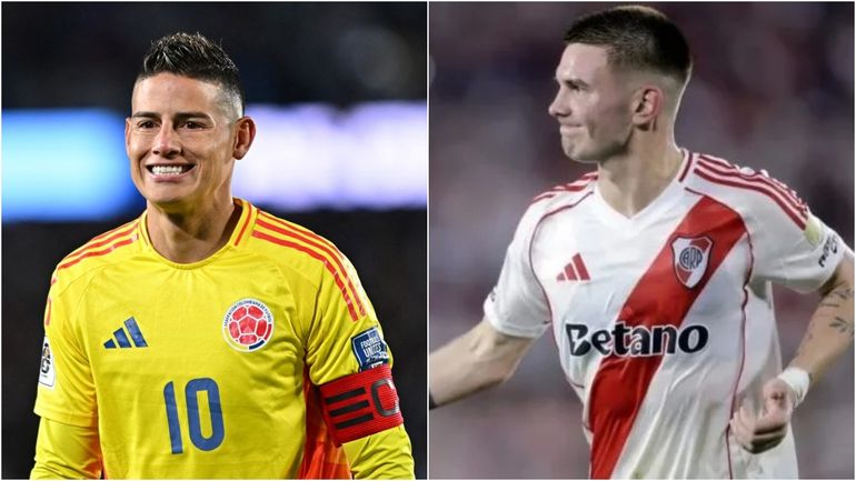 James Rodríguez y Franco Mastantuono
