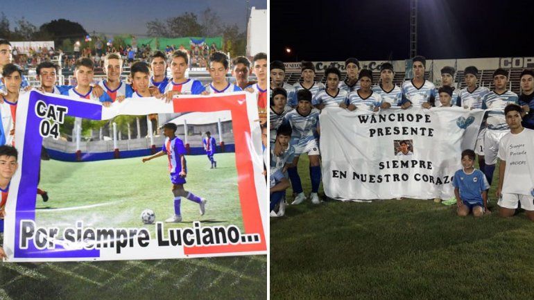 Atlético Neuquén y Alianza homenajearon a dos pibes que murieron en el verano