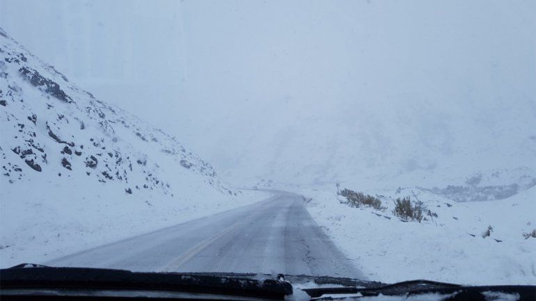 Así estaba el viernes la ruta entre Caviahue y Loncopué