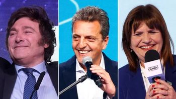 Milei, Massa y Bullrich