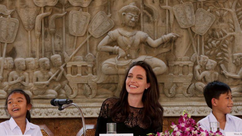 Angelina Jolie durante la presentación del film de Netflix en Camboya. &nbsp;