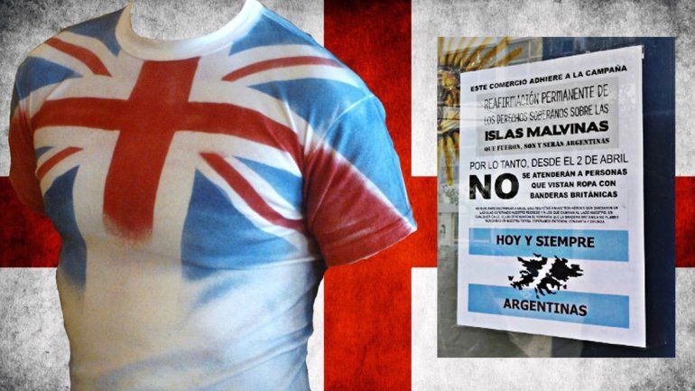 Un local no atiende a clientes que usen ropa con bandera británica