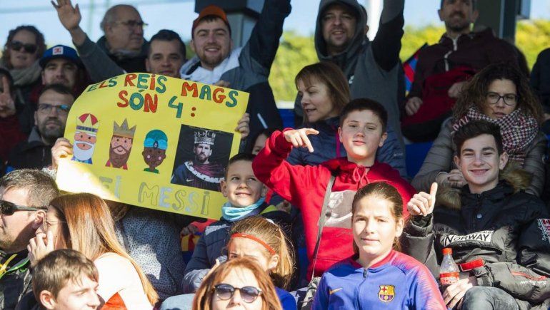 Messi, el cuarto rey mago para los chicos