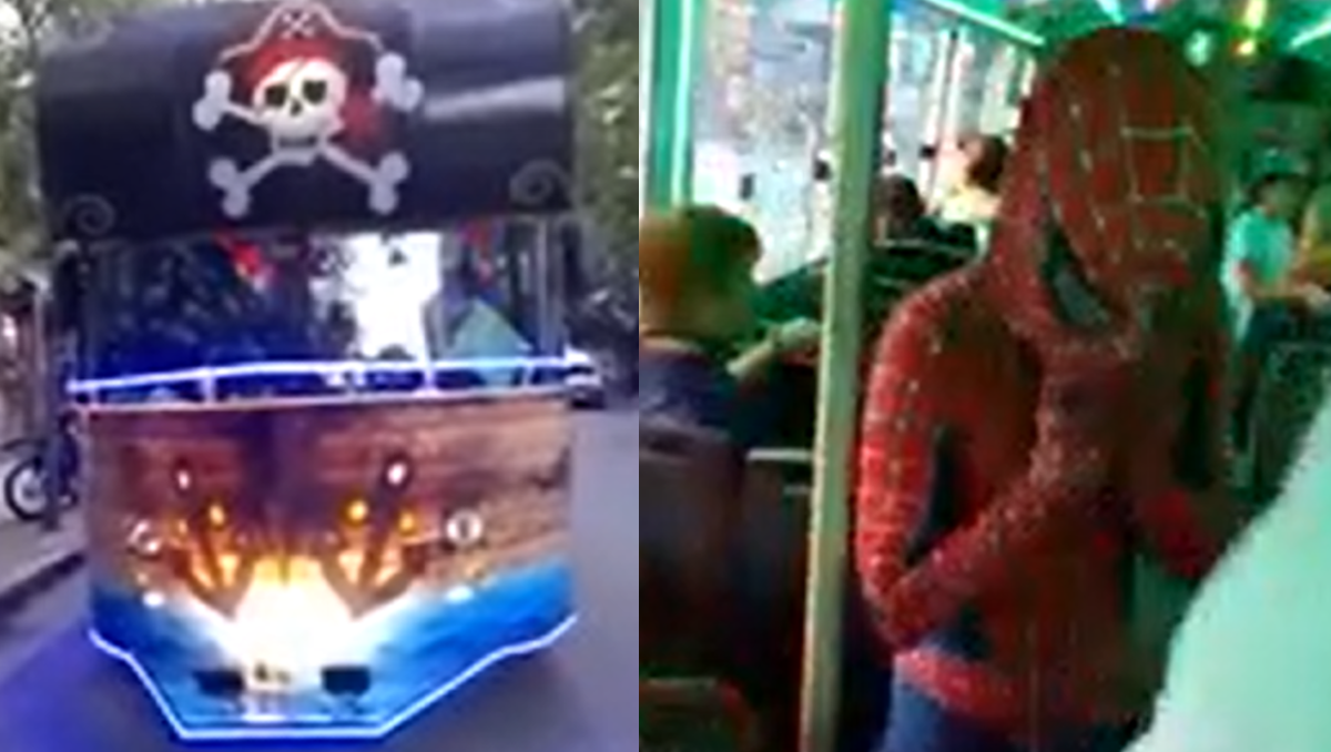 Escándalo en el trencito de la alegría: piñas