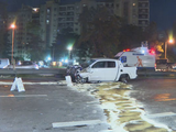 El violento choque dejó destrozos en la General Paz, tres heridos y problemas de tránsito.