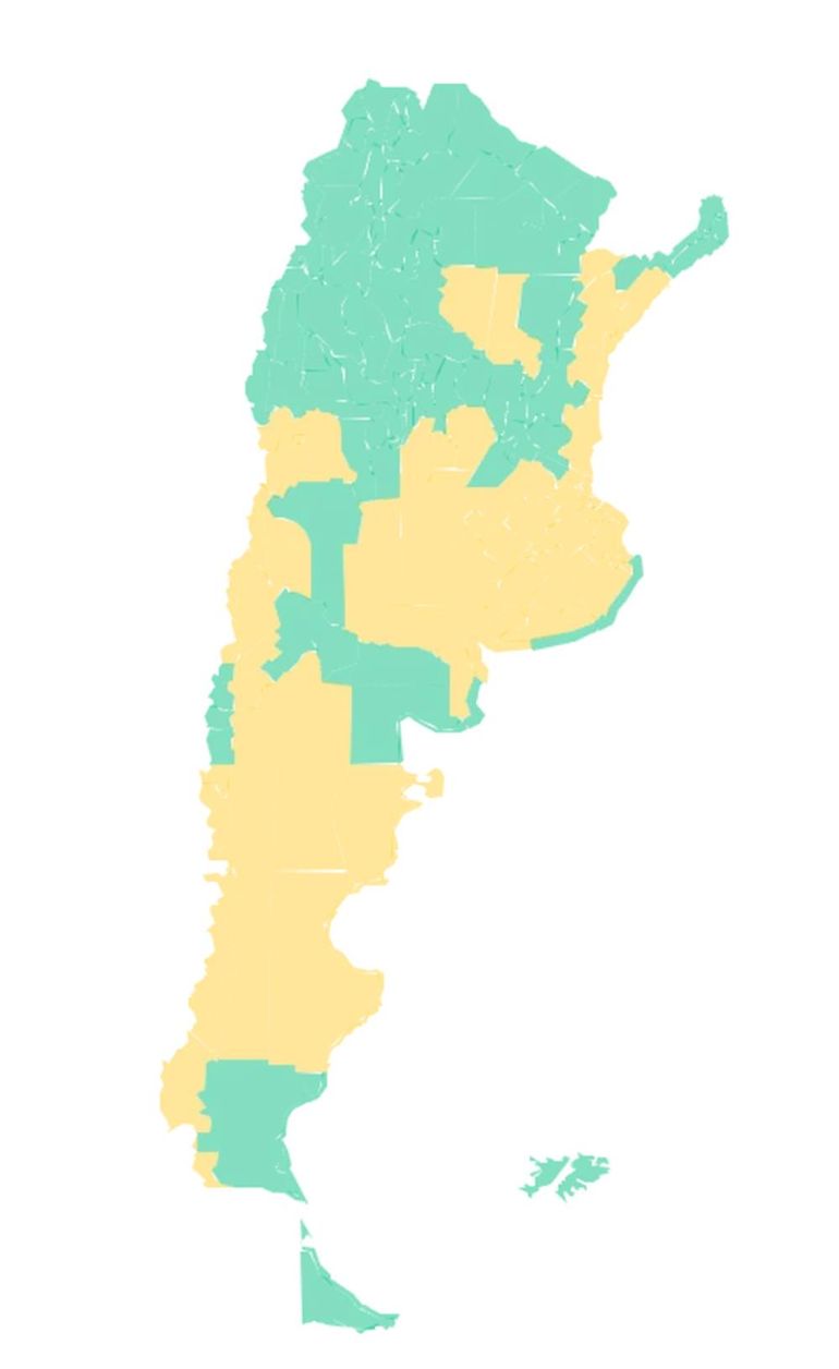 Catorce provincias en alerta amarilla. Catorce provincias en alerta amarilla.