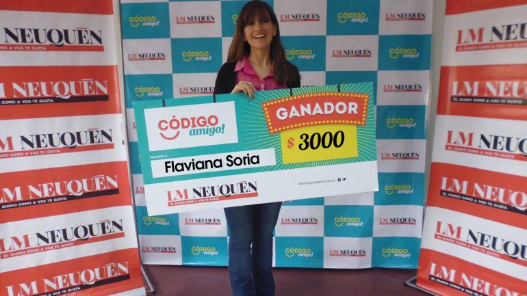 Flaviana Soria mandó el código foi6lm y se quedó con los tres mil pesos. 