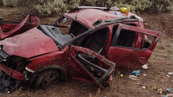 Turistas volcaron de regreso a Buenos Aires en la Ruta 237: hay dos heridos