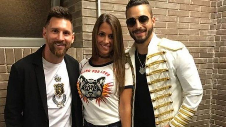Antonella y Lio Messi fueron al concierto de Maluma en Barcelona