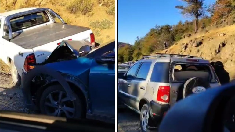 Ruta 7 Lagos: un choque en cadena complicó el camino a Chapelco