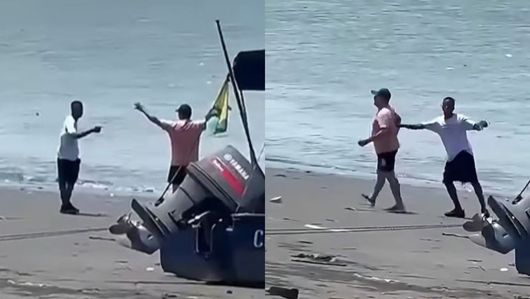 Así secuestraron a dos turistas en una playa de Colombia.