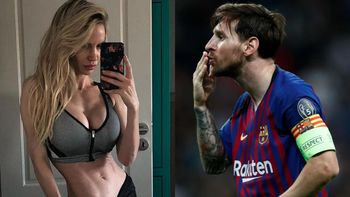 Lionel Messi y Luciana Salazar.