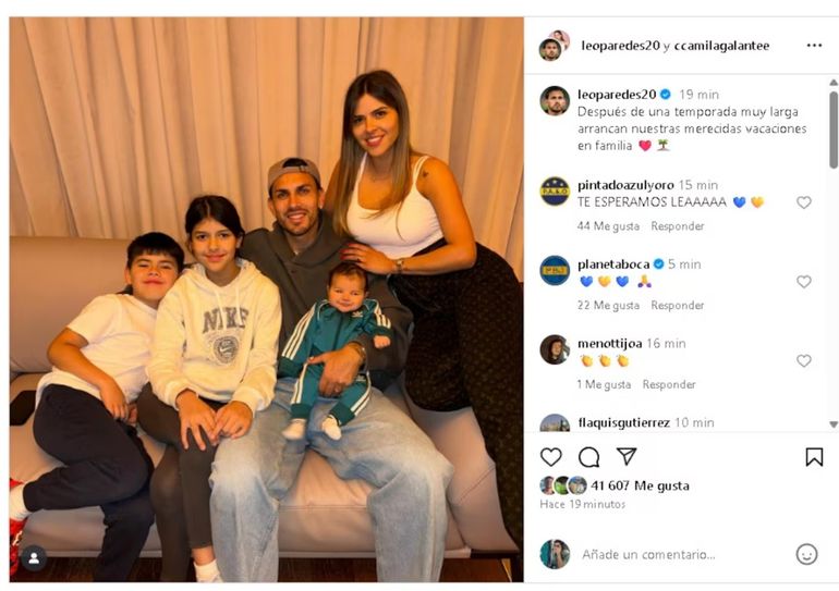 El posteo de Leandro Paredes El posteo de Leandro Paredes