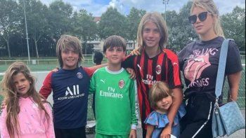 Wanda Nara y sus hijos. Wanda Nara y sus hijos.