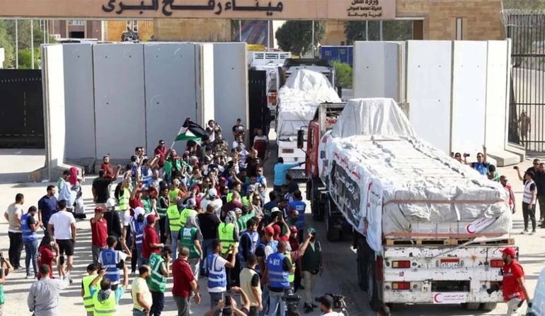 Desde que Hamas atacó Israel, a ONU envió 248 camiones con ayuda humanitaria a la Franja de Gaza. Desde que Hamas atacó Israel, a ONU envió 248 camiones con ayuda humanitaria a la Franja de Gaza.